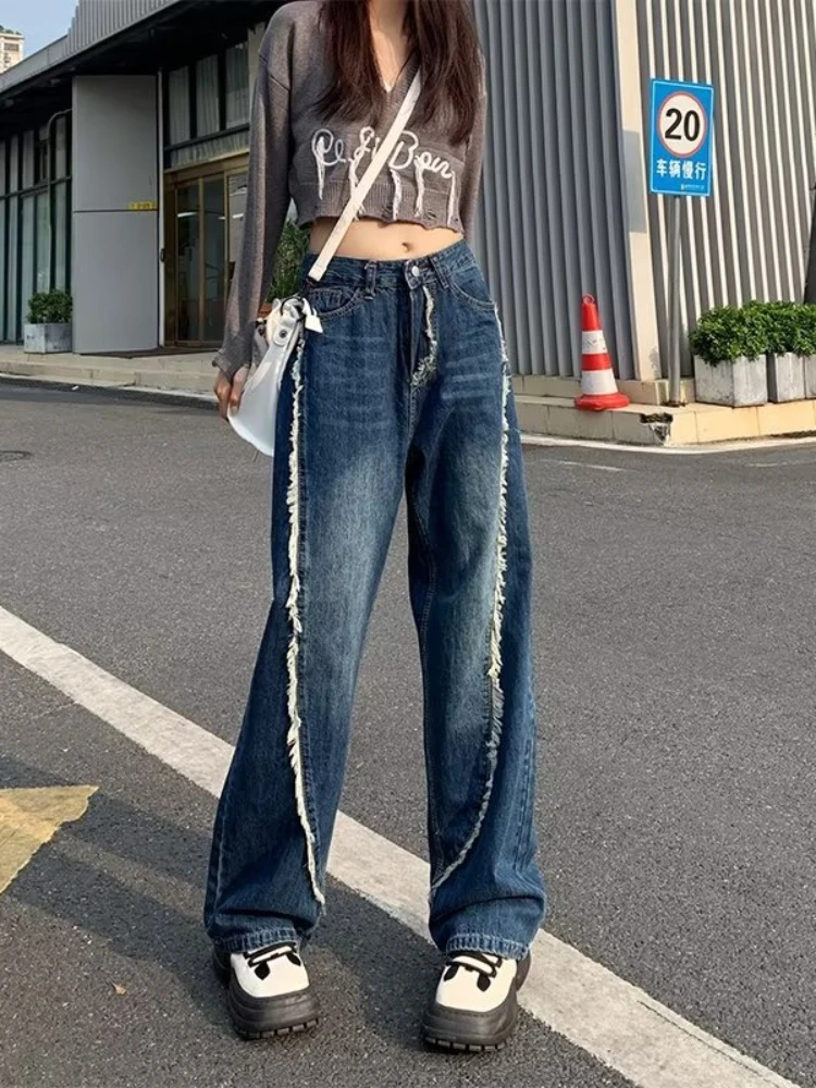 S-5XL Jeans Women Washed Japanese Style New Chic All-match Denim High Street Harajuku Leisure Autumn Simple College Popular 