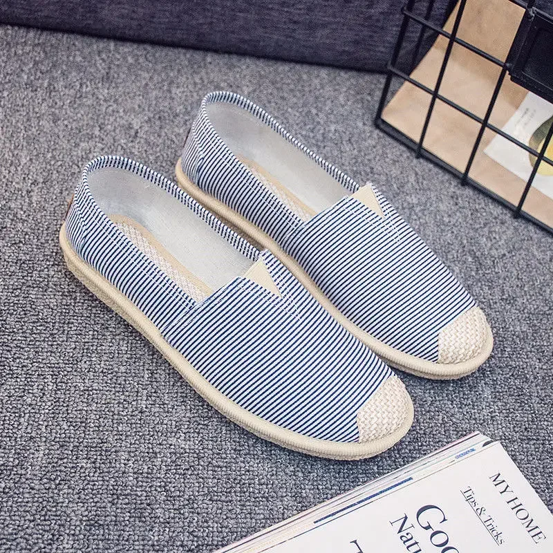 Niedrige weibliche Schuhe Slip on Damenschuhe flache Canvas Slipper mit hochwertigen Frühlings trends 2024 Neuankömmling Promotion billig