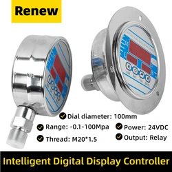 0-60mpa Intelligent Digital Contact Pressure Gauge Digital Pressure Controller 2 Relays Output Pressure Gauge Manometer