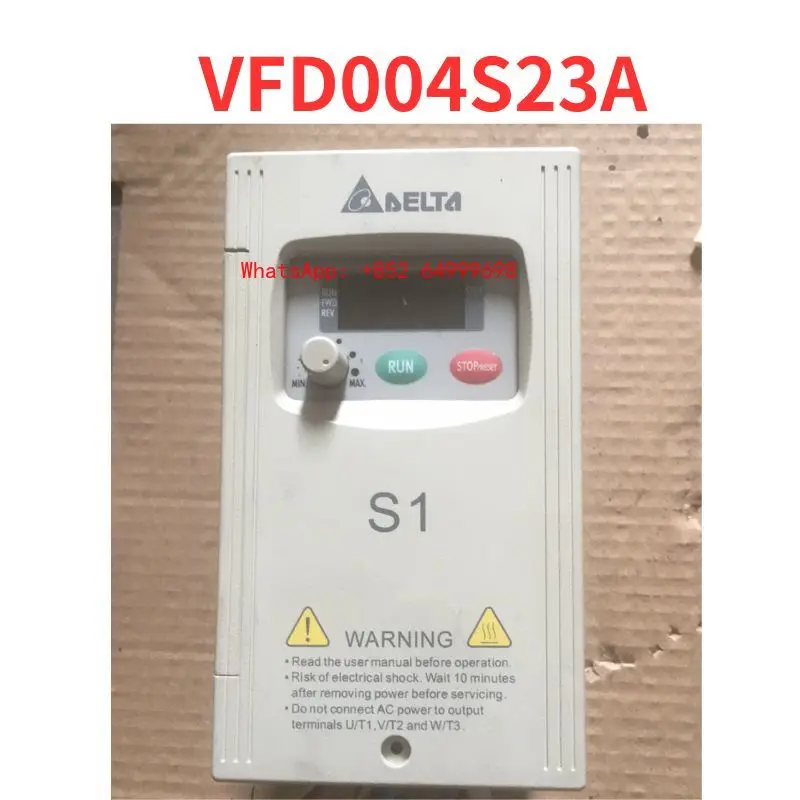 

Second-hand VFD004S23A inverter 0.4KW Test OK