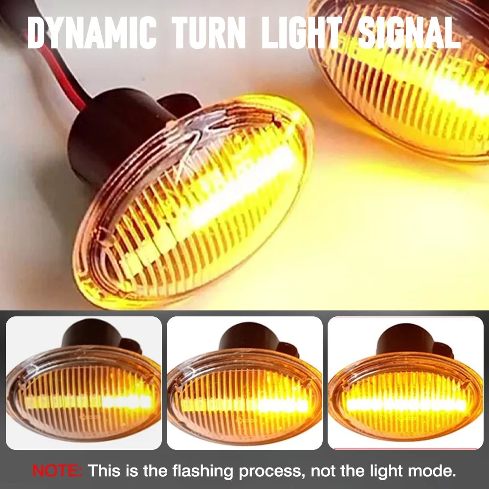 2Pcs LED Dynamic Side Marker Light For Alfa Fiat 500 Ford Lancia Lybra Maserati 51825157 0000046813514 0046550560 46550560