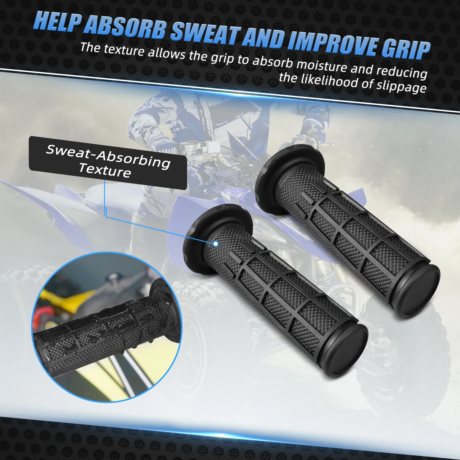 NICECNC العالمي ATV 7/8 "مقبض مطاطي قبضة اليد لياماها رابتور 700 700R YFZ450 Blaster 200 Banshee 350 لهوندا TRX450 #5