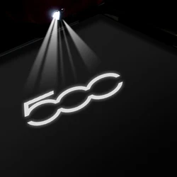 2Pcs LED Projector For Fiat 500 170 312 Sedan Station Wagon 500C C Car Door Courtesy Light Emblem Accessories