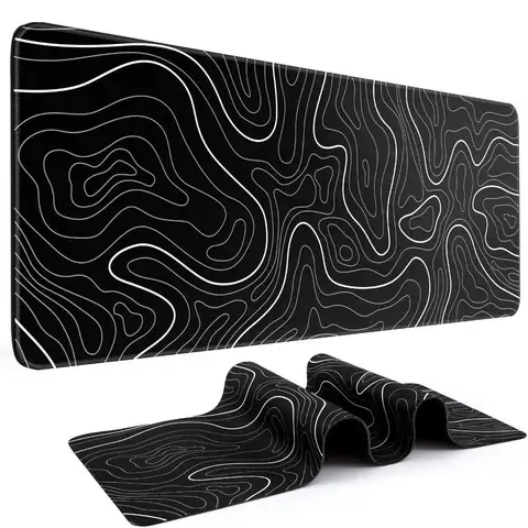 Professional Gaming Topographic Shape Gaming Mouse Pad Anti-Slip Wear-Resistant Keyboard Pad Table Mat Computer Desk