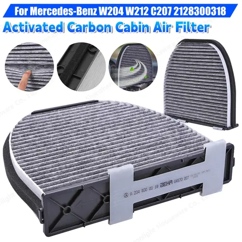 Kupéfilter A2128300318 För Mercedes Benz E-klass C207 W204 W212 Aktivt luftfilter Lugnt kylsystem Kolfilter Kupé 8 best sales Mercedes W204 - №6