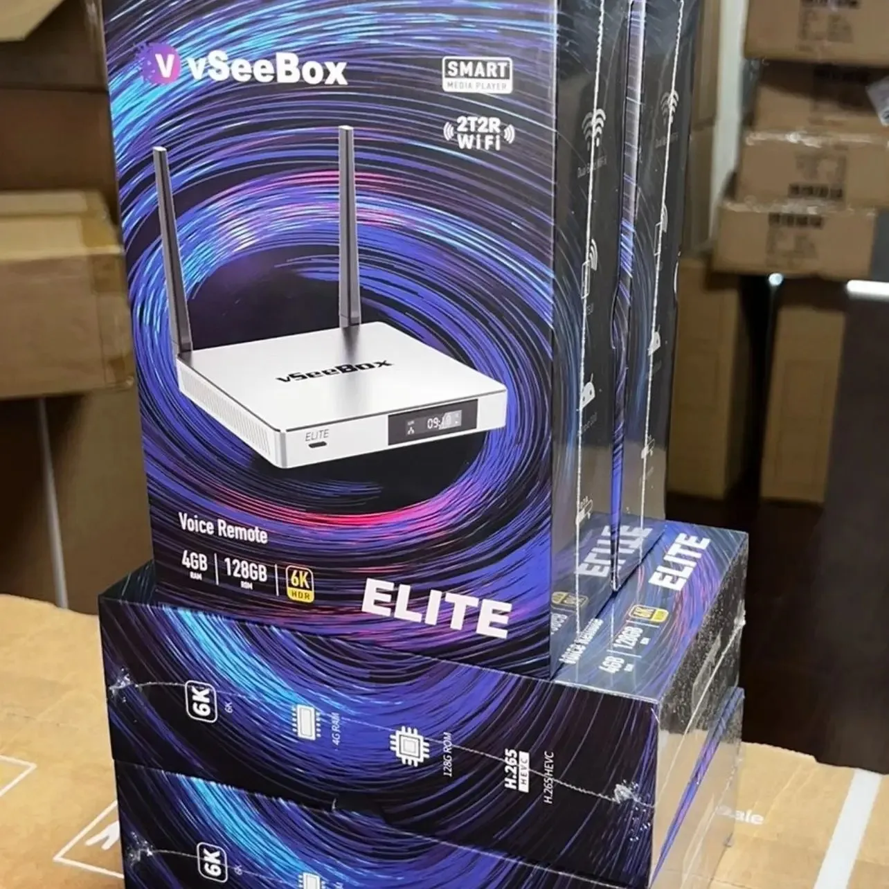 

Buy 3 Get 2 Free For Promo Selling 100% Original VSeeBox Elite 6K Andriod 10 Smart Box with Voice Control, 4GB DDR3, 128GB