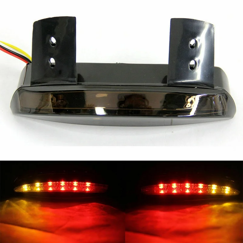 Motorcycle LED Brake Tail Light Turn Signal Rear Fender Tailing Edge Brake Warning Light For Honda Shadow Spirit VT 1100 750