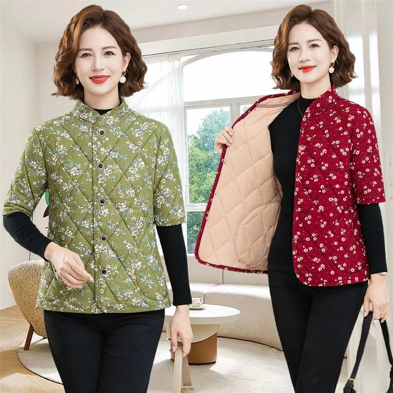 

Women's Fce Lined Vest Autumn Winter Casual Wear Breathable Windproof Thiened Cotton Coat for ly Ladies