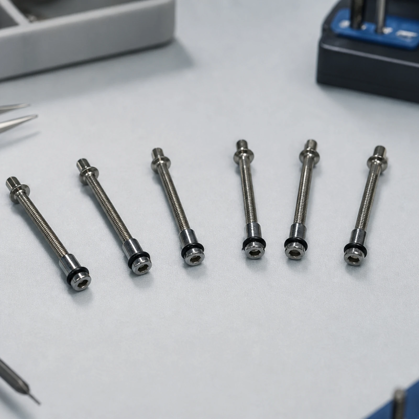 6 Pieces Drum Bolts with Washers M5 Drum Screws Hardware Replacement Threaded for Drummers