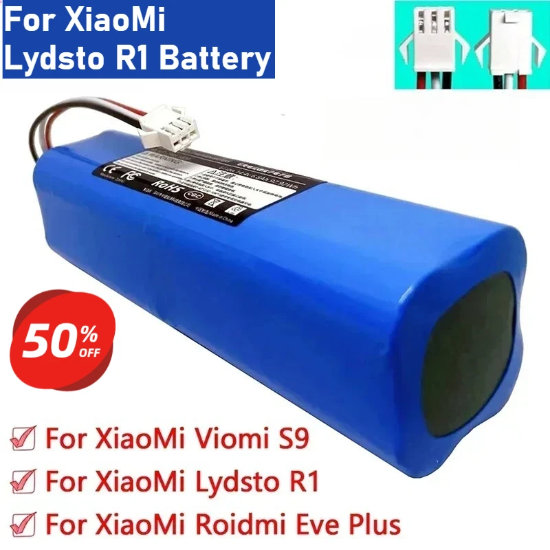 

For XiaoMi Lydsto R1 Viomi S9 Roidmi Eve Plus Rechargeable Li-ion Battery Robot Vacuum Cleaner R1 Battery Pack
