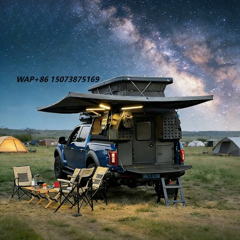 Roof Top Truck Canopy Camper With Aluminum Pop Up Design Lightweight For Overland Pickup Camping Travel