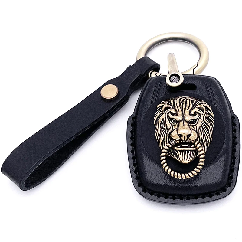 

Smart Key Genuine Leather Case Fob Cover For Harley Davidson XL1200C Sportster S 1200s & Pan America RA1250 ADV With Lion Badge