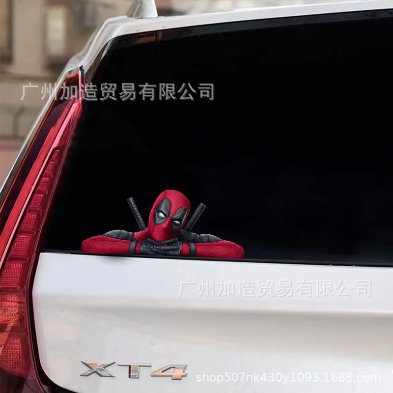 Autocollant de dessin animé Deadpool Wolverine, autocollants imperméables, décalcomanies de voiture décorées, personnalité, créativité, cachant des