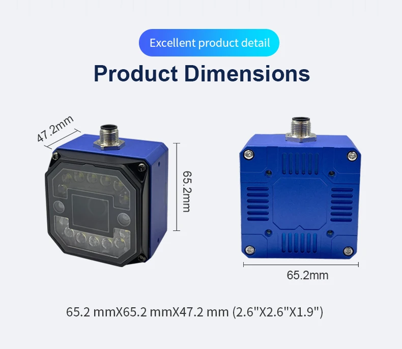 2025 ناقل المبيعات الساخنة 1280*1024 RS232 TCP IP إيثرنت Profinet ModBus زعانف SLMP CMOS DPM 60fps ماسح الباركود الصناعي المتعدد #3
