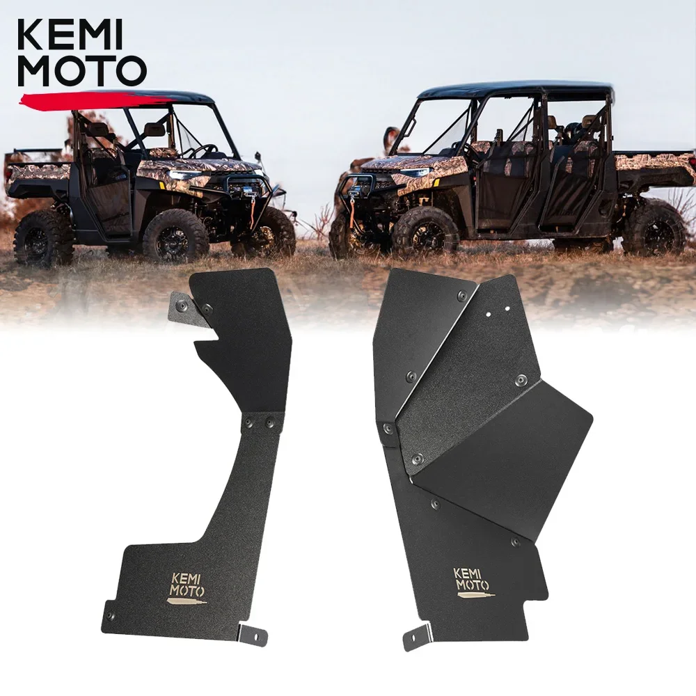 

UTV Right Left Fender Flares Mud Guards Battery Compartment Mud Flaps Compatible with Polaris Ranger XP 1000 / Crew 2017-2024