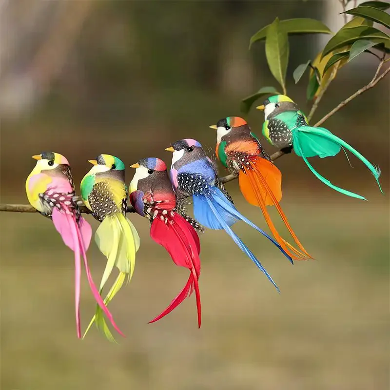 1Pcs Assorted Handmade Simulated Swallow Tail Bird Clip, Decorative Bird Artifact For Plant Ornament