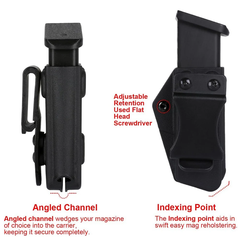 Tactical 2 Pack Mag Carrier IWB/OWB Magazine Holster for Glock 17 to 45,Right & Left Hand Ambidextrous Concealed Carry