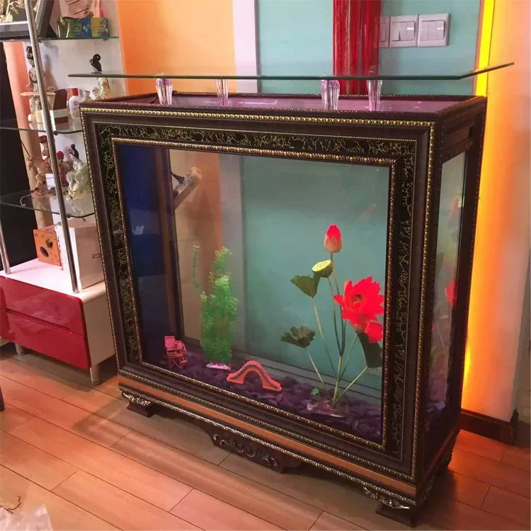 Floor Bar Screen Glass Fish Tank Change Water Large Bottom Filter Fish Tank Custom Fish Tank