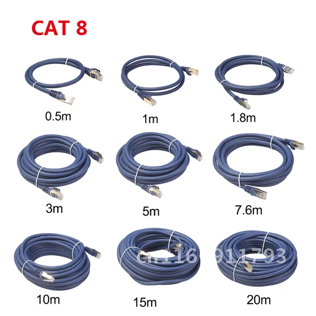 Kabel Ethernet Cat8 kabel Lan RJ45 sieć Cat 5 router internetowy kabel krosowy do komputera 1 m/3 m/10 m/15 m/20 m/25 m/30 m kabel Lan