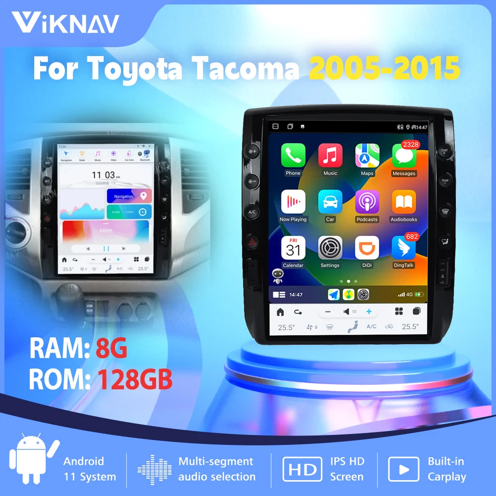 

128GB Android11 Car Radio For Toyota Tacoma 2005-2015 Car Stereo GPS Multimedia Player Head Unit Wireless Carplay Touch Screen