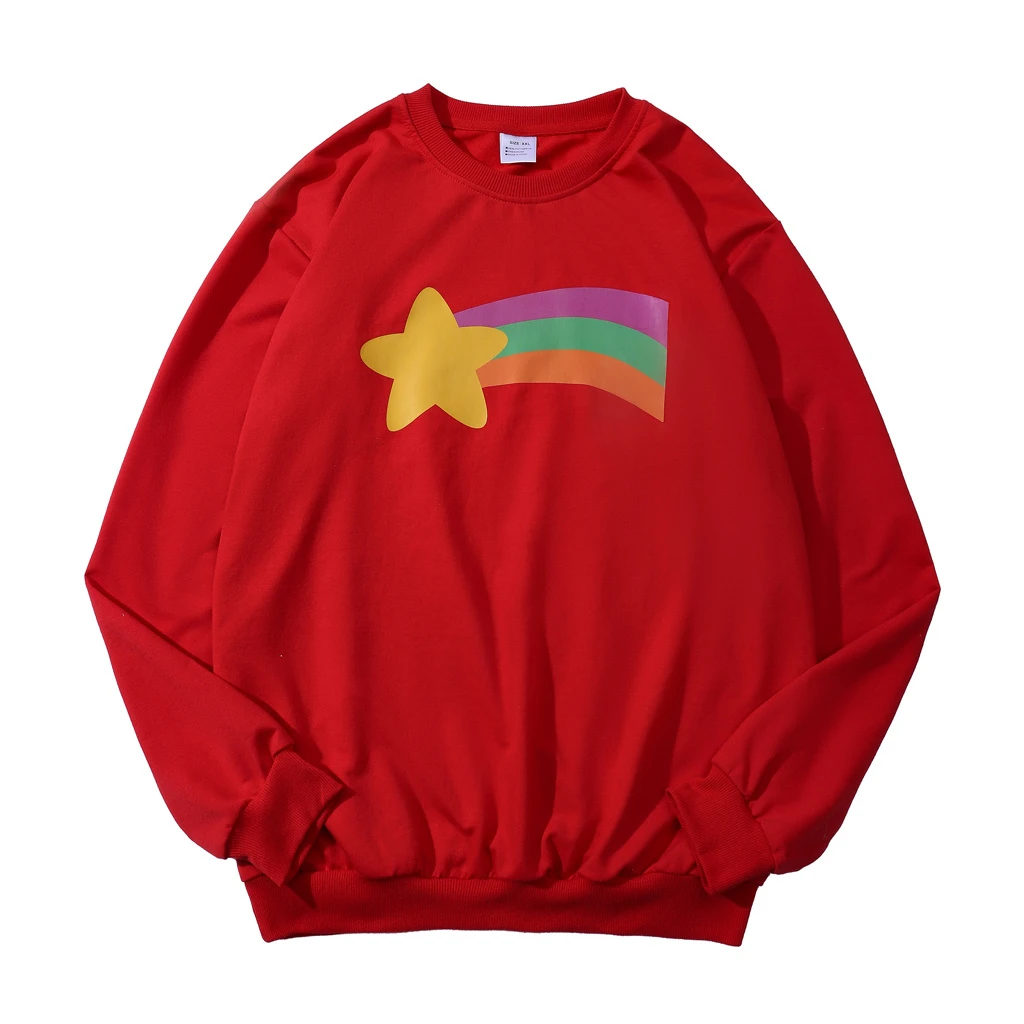 Mabel Pines Hoodie Cosplay Costume Mabel Pines Rainbow Star Sweatshirt Halloween Costume 3D Print Sweater Top