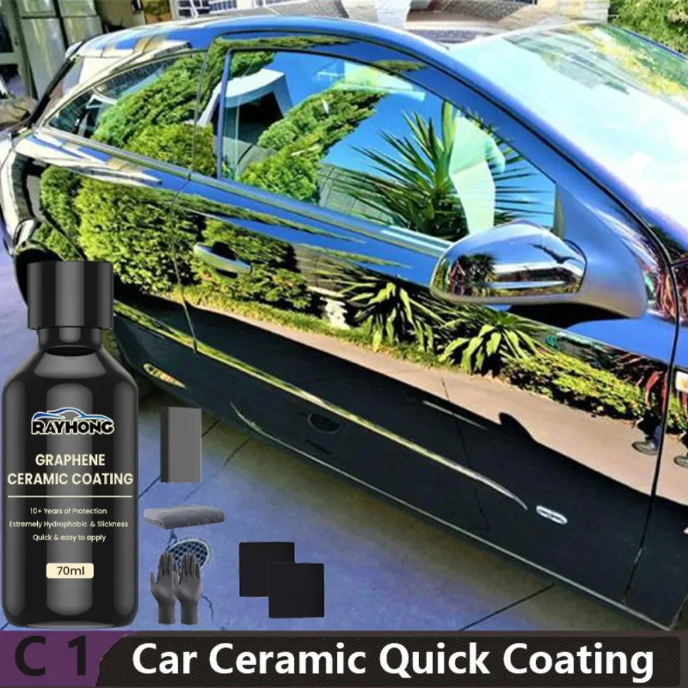 Revêtement rapide en céramique de graphène de voiture, extrêmement hydrophobe, protection de peinture longue durée, ultra haute brillance et