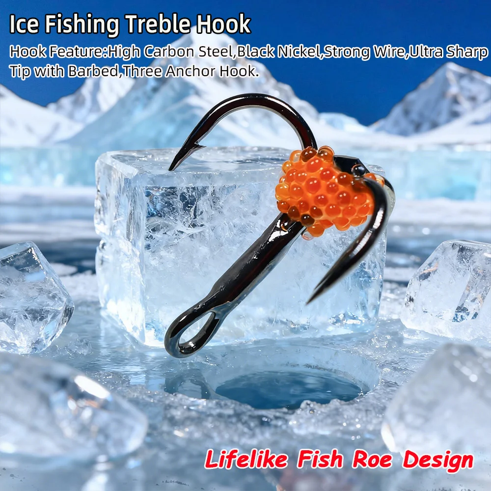 Wifreo 25pcs #8~#14 Ice Fishin - Fishing Hook Treble recension och pris