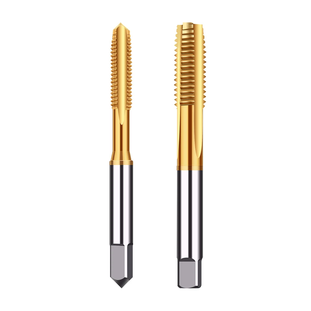 HSS Steel Straight Groove Screw Tap Titanium Coated Metric Thread Tap M2-M24 Machine Plug Tap HSS6542 Threading Tool Drill Bit