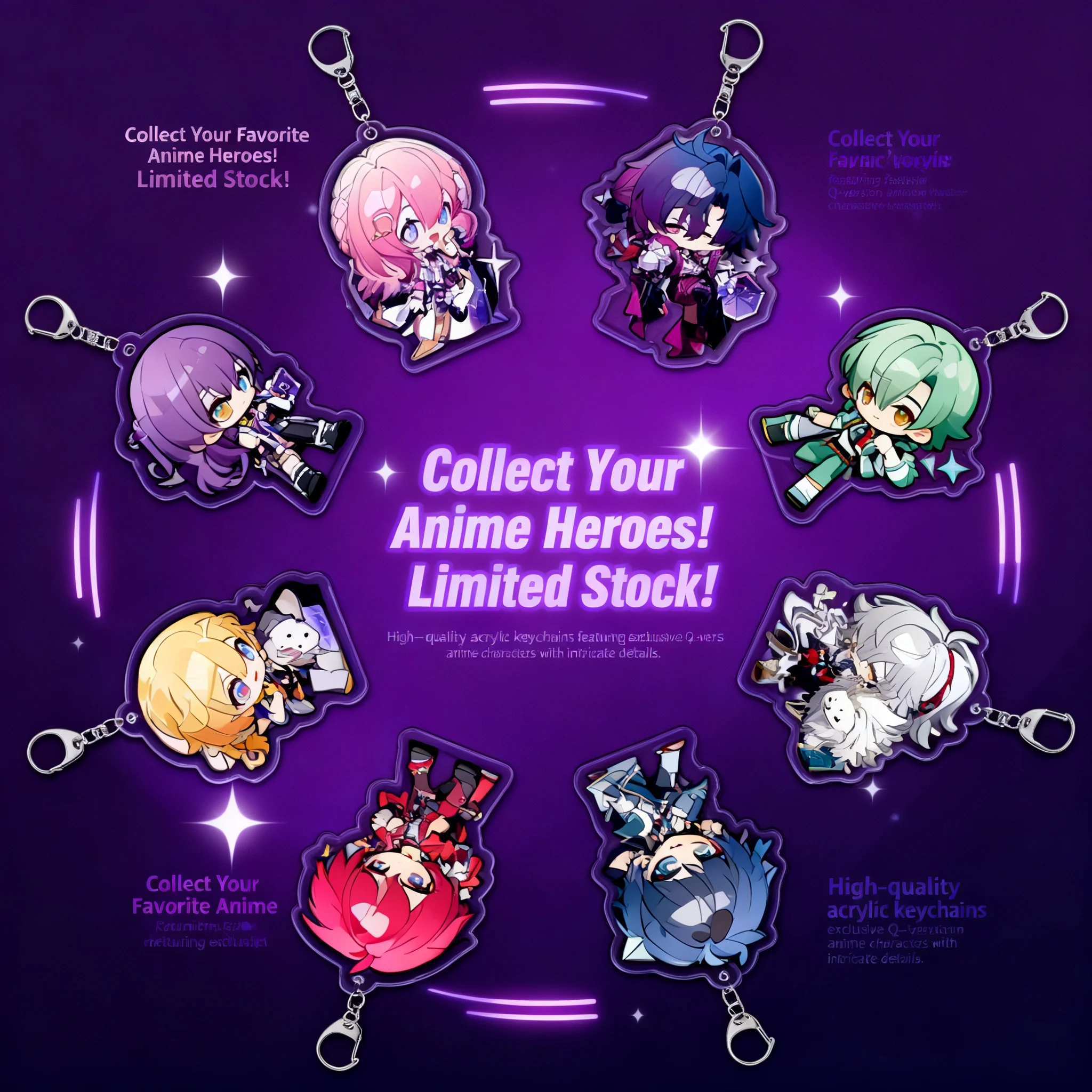

Huo Huo Honkai Star Rail Acrylic Keychain Pendant Game Merchandise Drop Shipping Elysian Midsummer Melted Pine