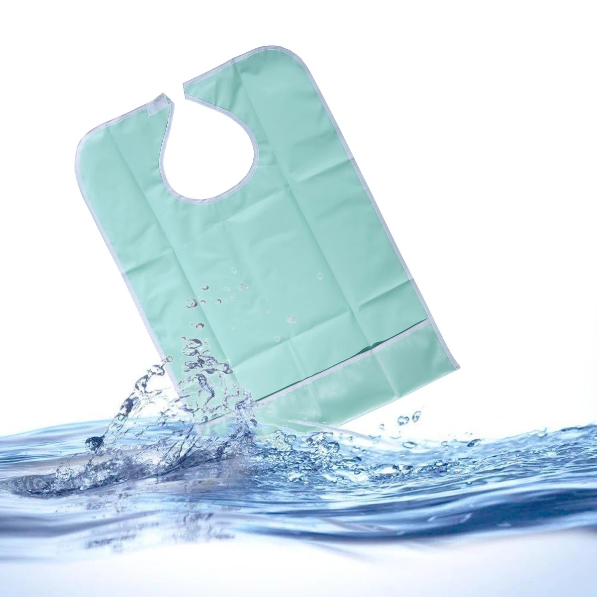 

2 шт. водонепроницаемые нагрудники для взрослых, моющиеся из ПВХ, защита для одежды для еды, многоразовый фартук для пожилых людей, нагрудник для взрослых с карманом для ловли