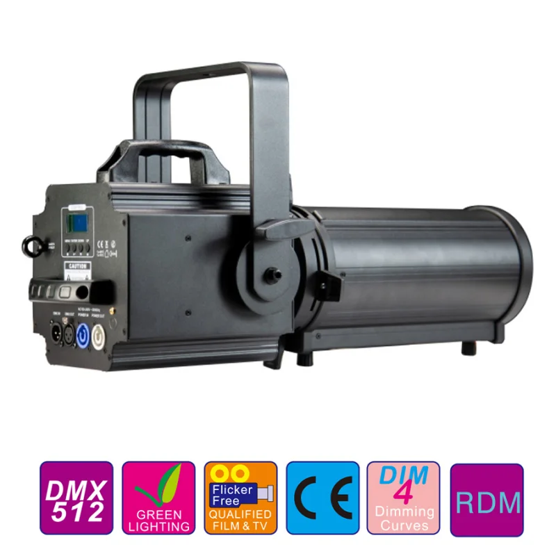RGBWA 5in1 CRI 95 DMX512 200W Dimming COB LED Zoom Beam Profile Stage Light for Studio Performance DJ Party