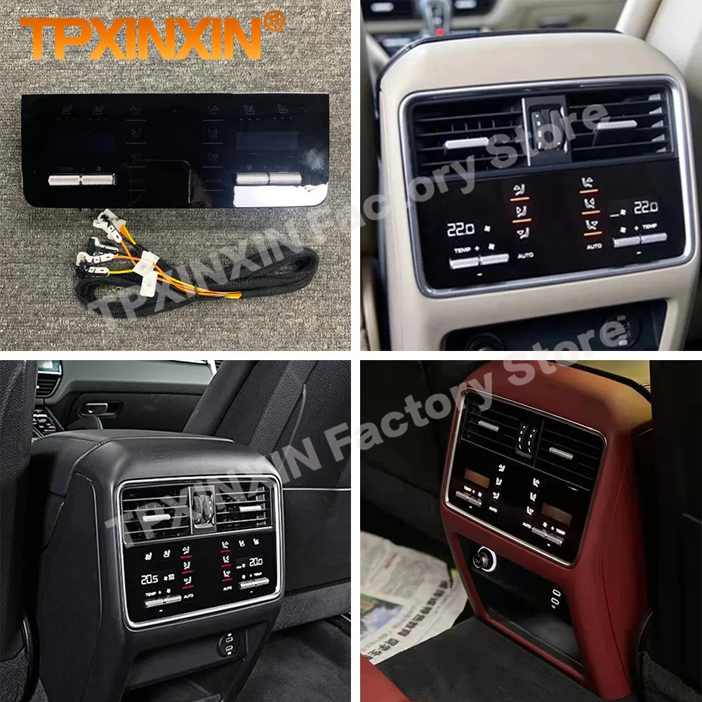 LCD AC Panel Air Conditioner For Porsche Cayenne 2018 2019 2020 2021 GPS Multimedia Player Head unit