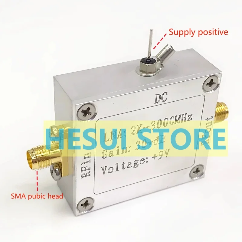 1PCS Rf broadband amplifier Low noise amplifier LNA (2K-3000MHz gain 32dB)