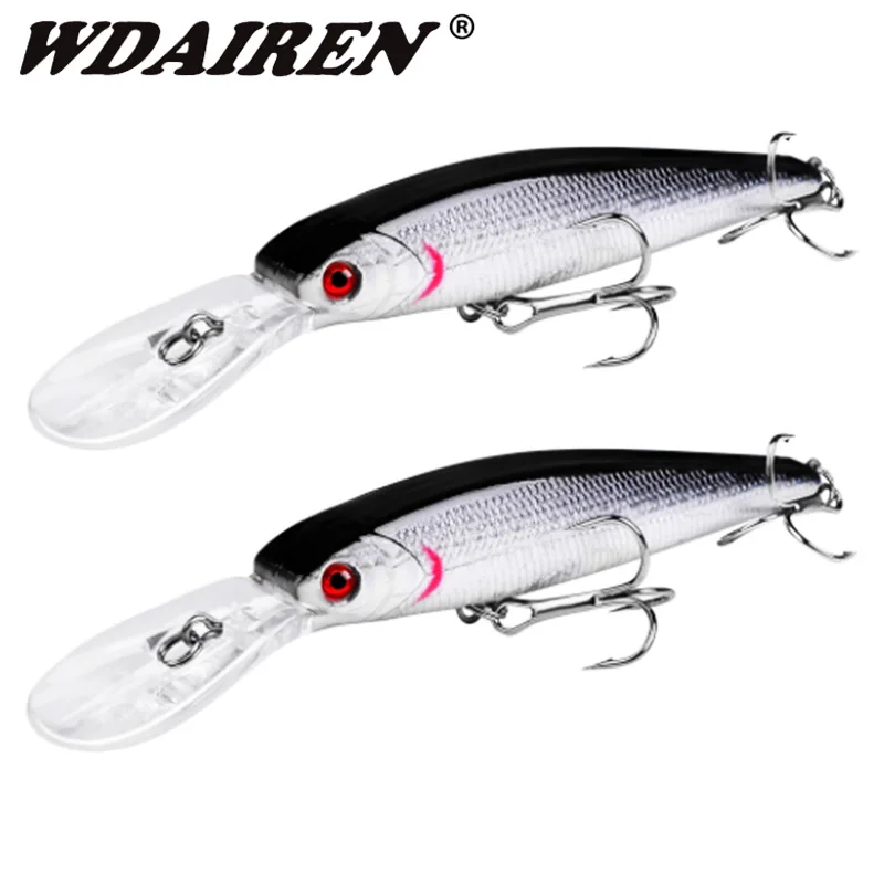 

1Pcs Floating Wobblers Diving Minnow Fishing Lure 12.5cm 13.8g Jerkbait Artificial Hard Bait for Bass Pike Carp Fishing Tackle