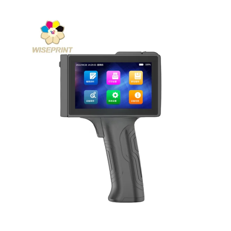 

WISEPRINT TIJ Новый дизайн Смарт-сенсорный экран HP-WP127 Pro Mate Ручной струйный принтер Дата истечения срока годности Ручной струйный принтер
