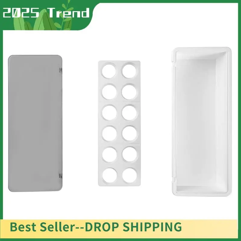 

2 Pack Egg Holder For Refrigerator 12 Grid Plastic Egg Storage Container With Lids