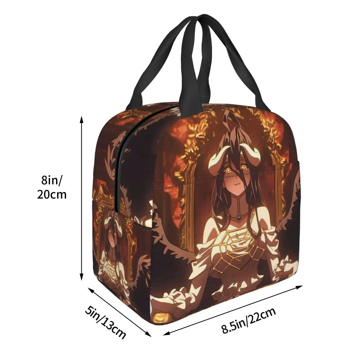 Adventure Anime Albedo Overlord Insulated Lunch Bag for Women Kids Portable Food Boxes Thermal Lunch Box Tote