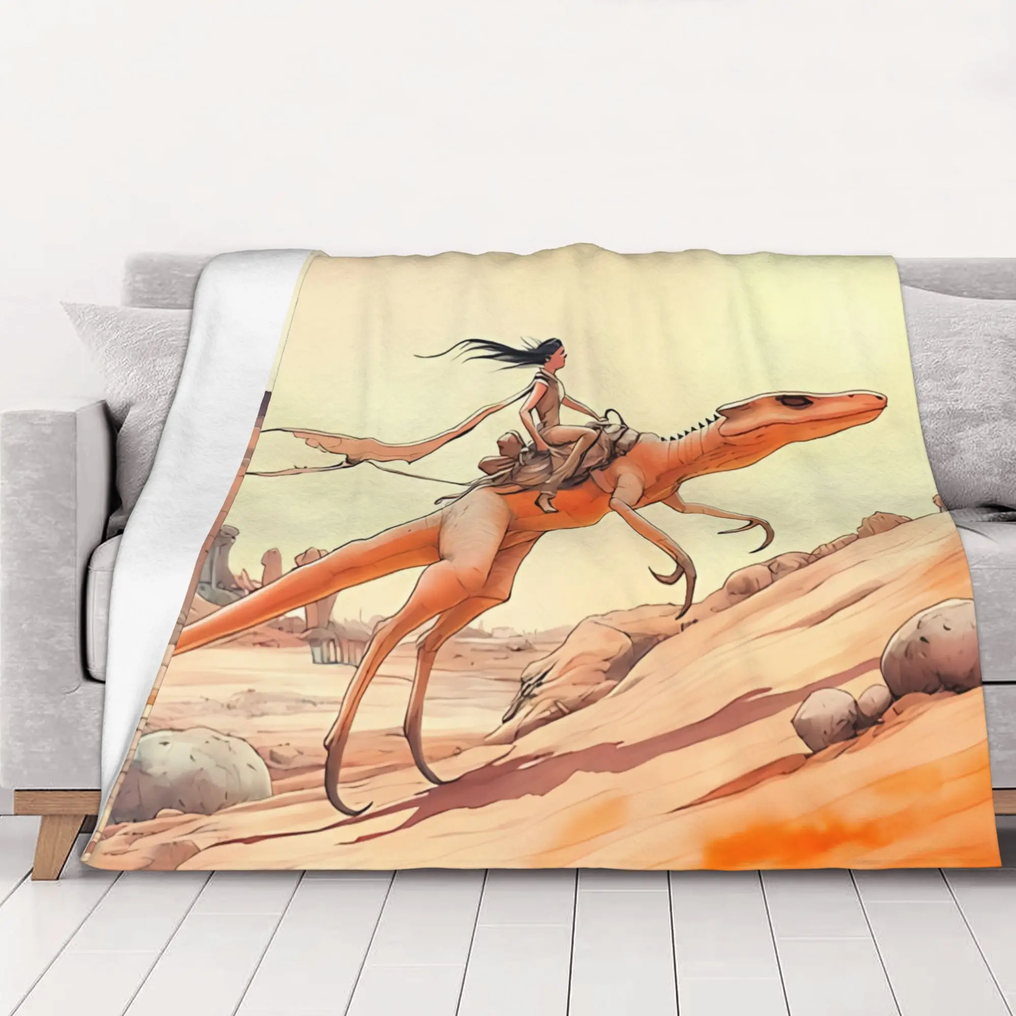 1PC home Cute Room Decor Riding Dinos poster painting Blanket Throw Blanket Dino Riders Novelty Warm Blanket All Season
