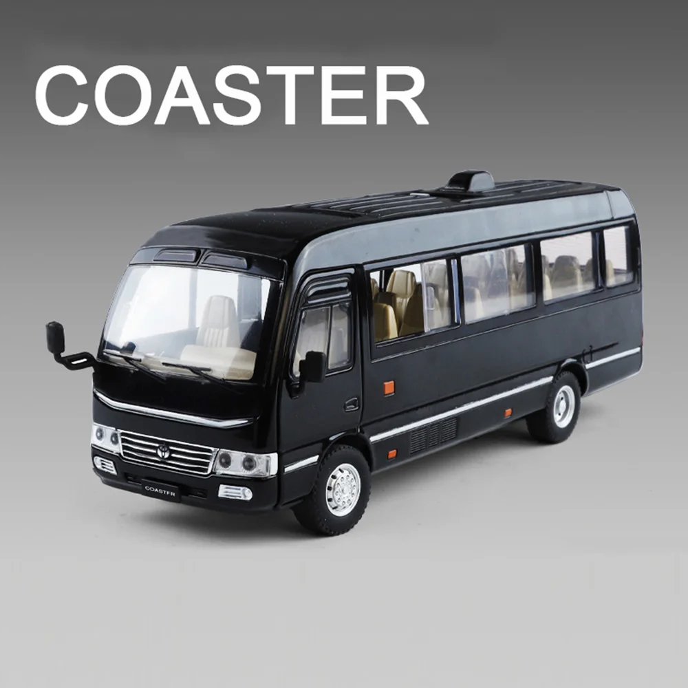 1:24 Coaster AE86 Legering Speelgoed Miniatuurmodellen Auto's Wielbesturing 3 Deuren Geopend Voertuigwiel Trek Auto voor Jongens Kerstcadeaus