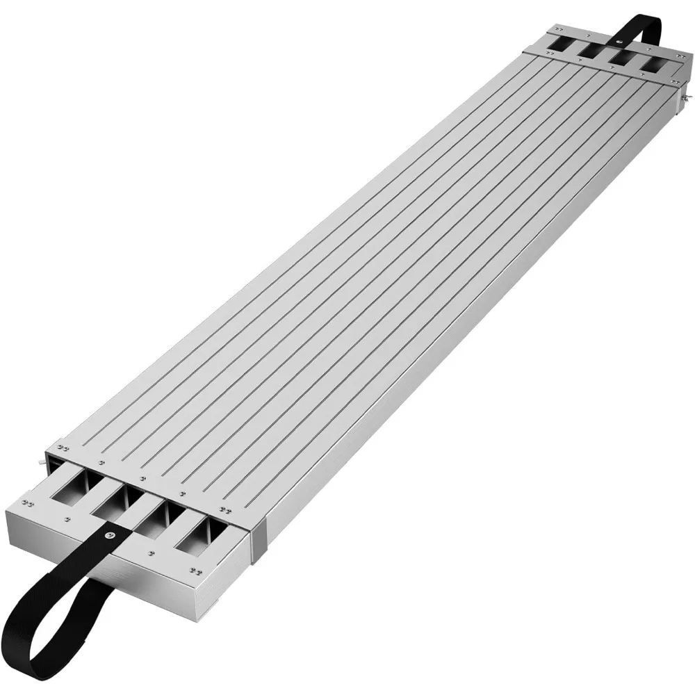 9-15ft Telescoping Plank, Aluminum Work Plank, Aluminum Extension Plank 440lbs Capacity, Aluminum Scaffolding Plank