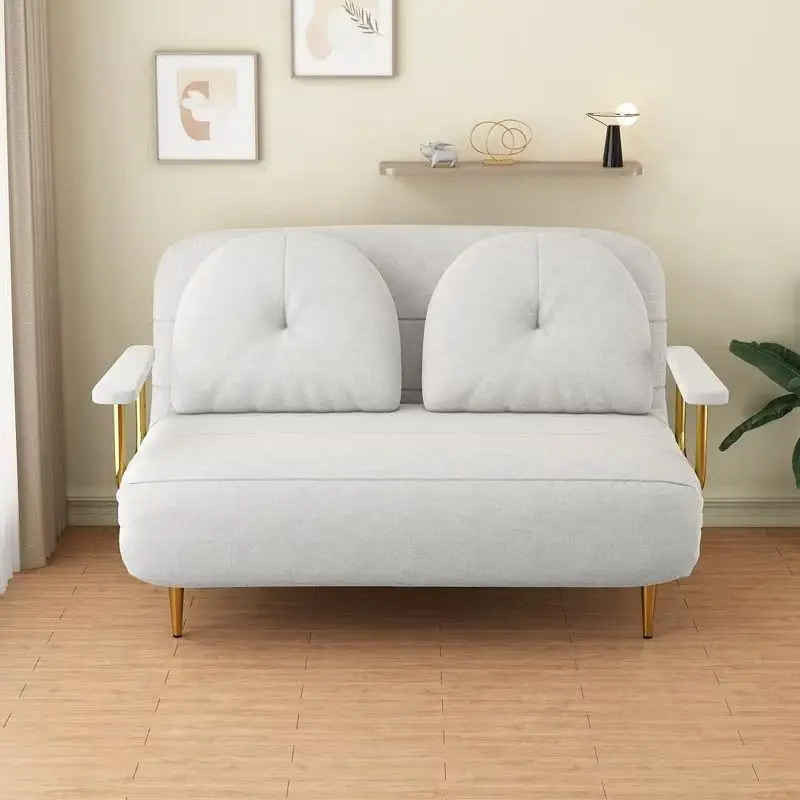 Folding sofa bed, double small apartment cream wind sofa, multi-functional and simple