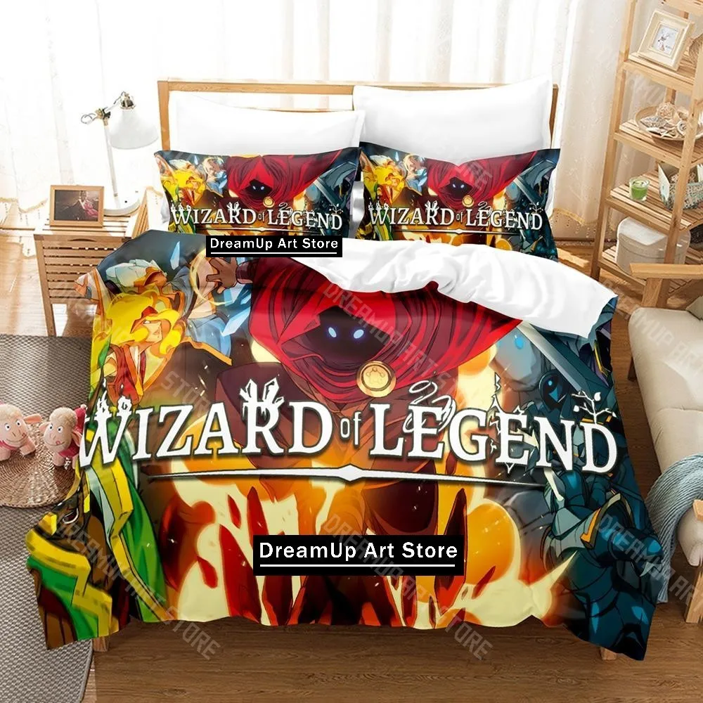 3D Printed Wizard of Legend Game Bedding Set for Boys Girls Duvet Cover Pillowcase Twin Queen King Full Single Double Sizes