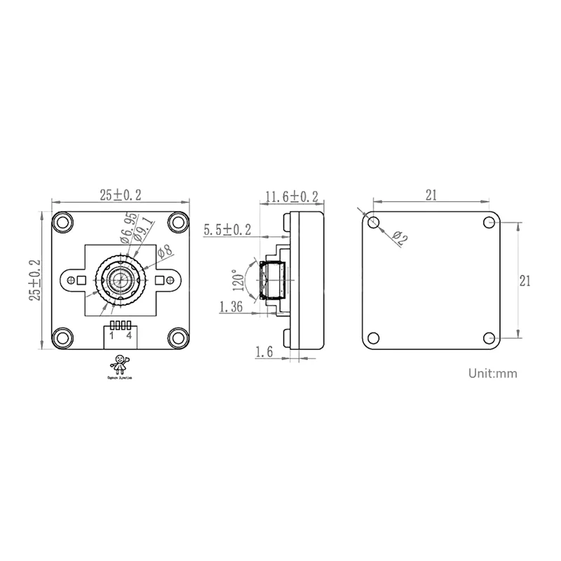 AT41 OV9281 1MP USB Camera Module For Raspberry Pi Compact USB Global Shutter Ideal For Robotics And Vision Projects