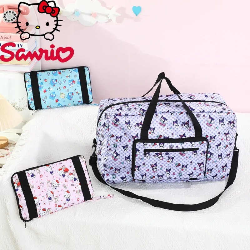 Sanrio New Women's Travel Bag Fashionable High Quality Waterproof Moving Luggage Bag Large Capacity Multi Functional Storage Bag