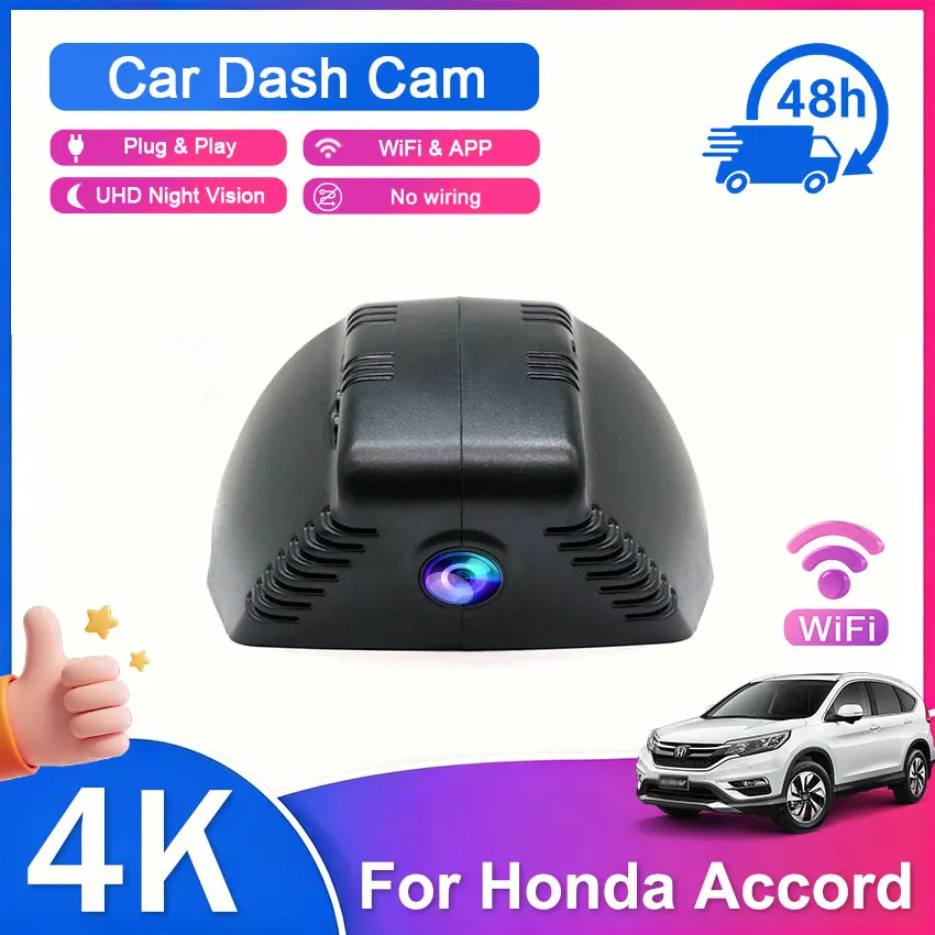 4K HD 2160P Car Dvr Plug And Play Wifi Video Recorder Dash Cam Car Dvr Camera for Honda Accord 11th Gen 2023 2024 2025 2026
