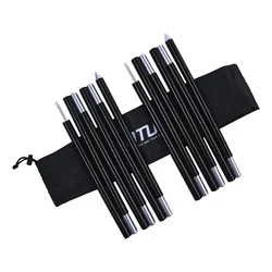 Goture 2Pcs 6 Sections Tent Canopy Stick Aluminium Alloy Tent Poles Support Rods Folding Portable Tent Pole For Camping