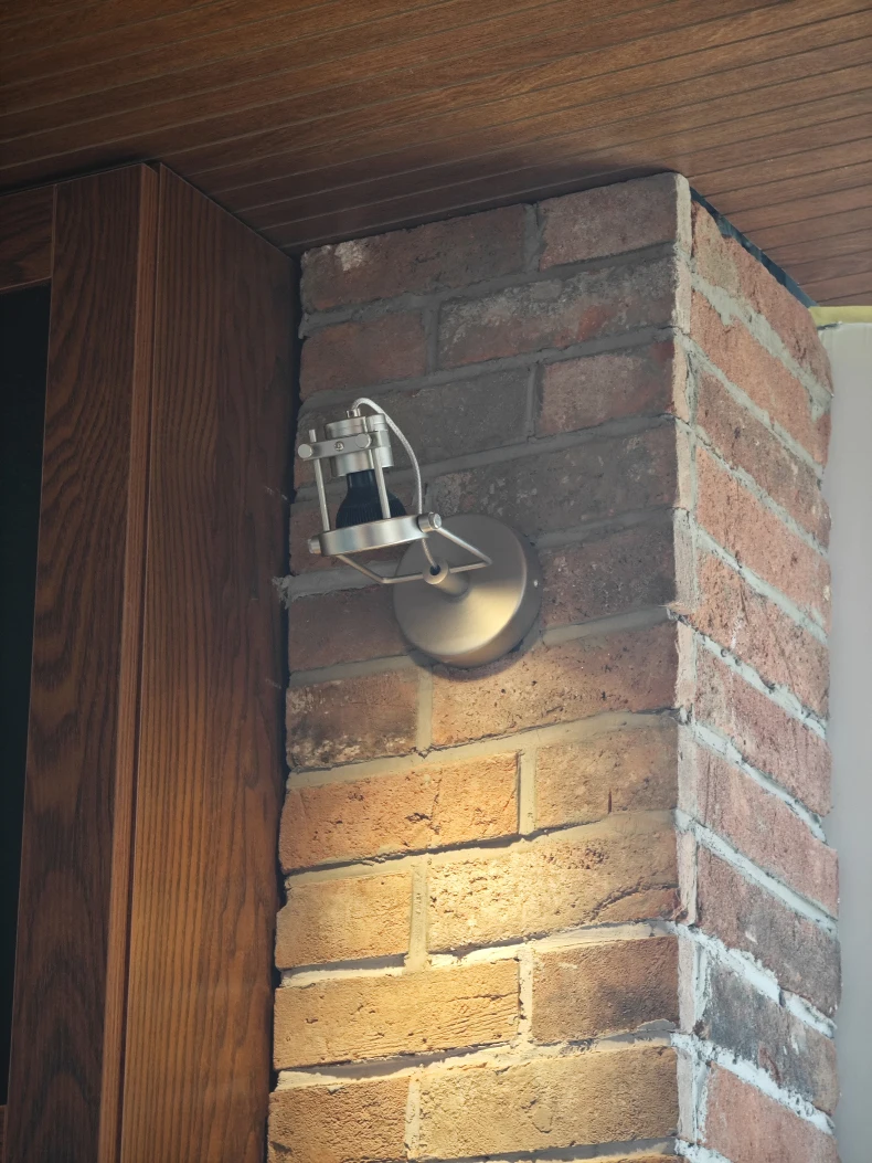 American Vintage Wall Light GU10 Bulb Silver Metal Rotatable