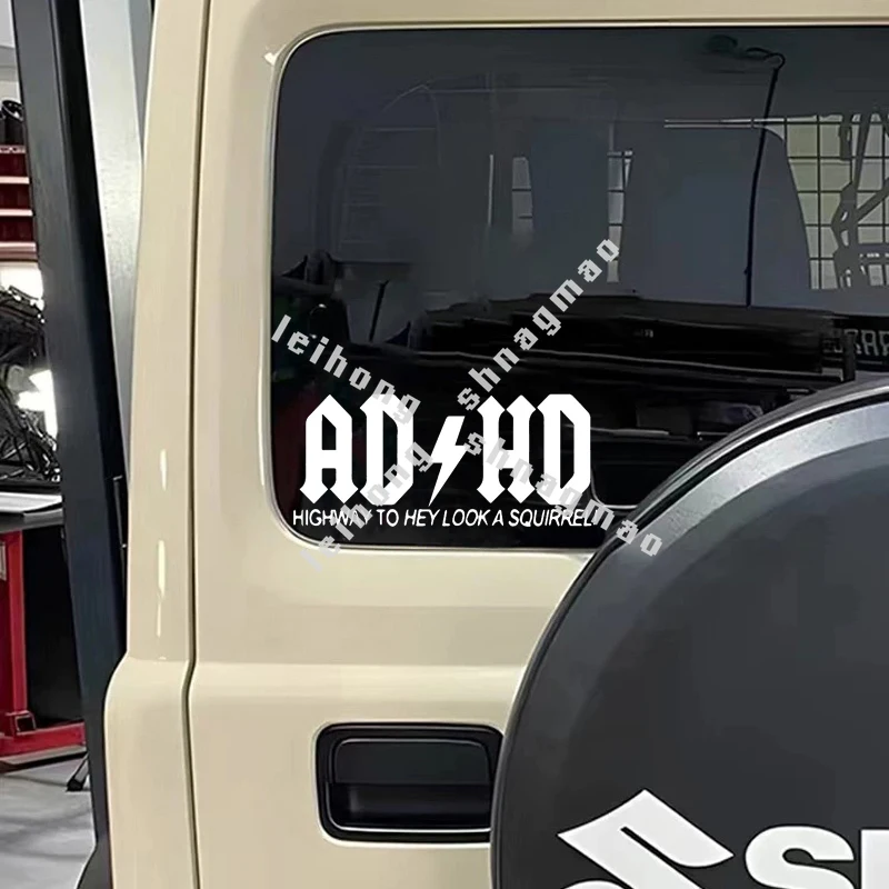 ADHD Personality Trend English Car Electric Motorcycle Window SUV Body Decal Modification Huaheng Cover Car Sticker