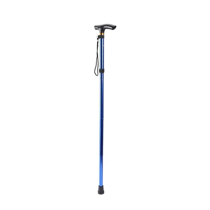 Multifunction Walking Stick Trekking Poles Telescopic Fold Crutches Hiking Stick Crutch Elderly Metal Stick Walking Cane Outdoor