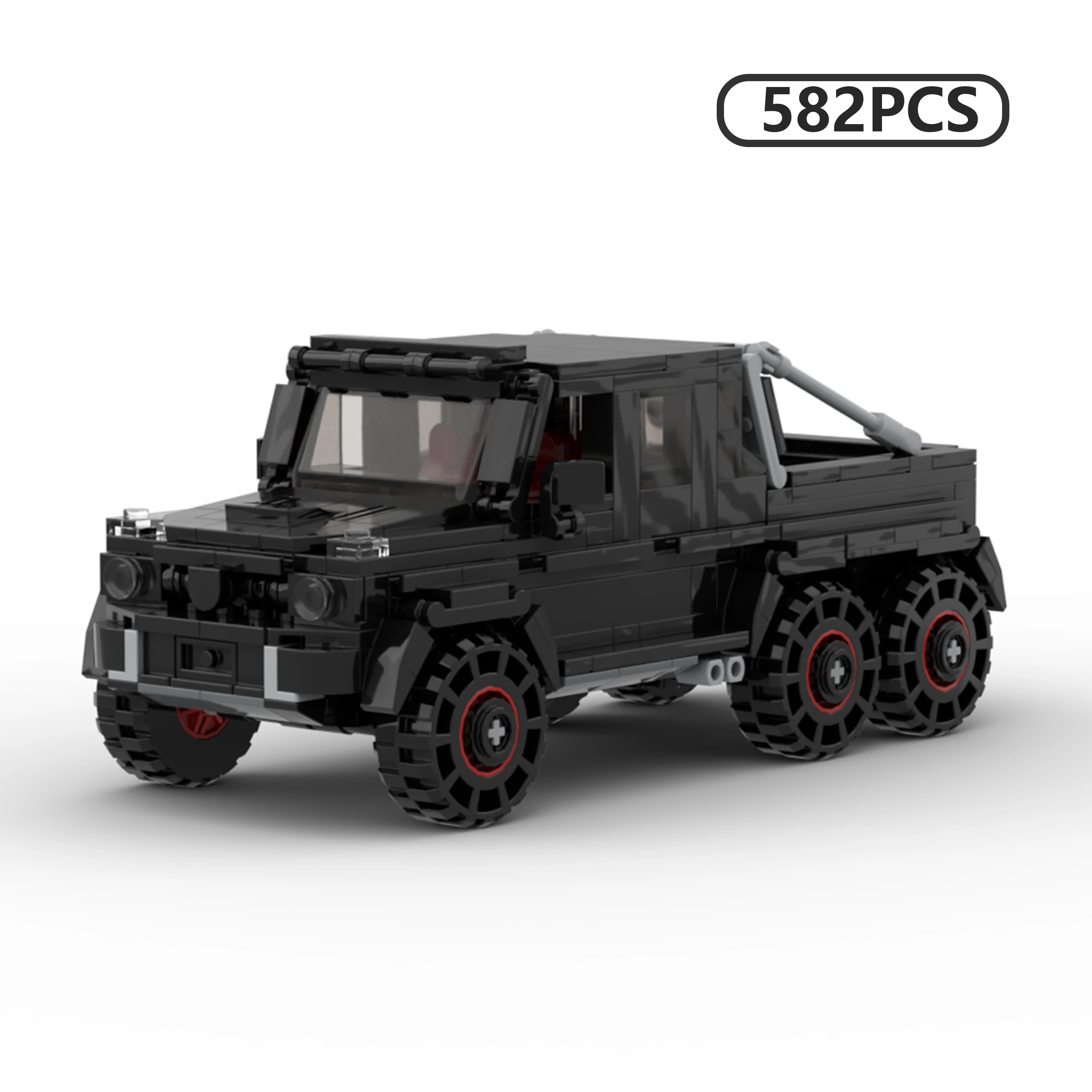 

MOC G63 AMG 6x6 Offroad SUV Building Blocks Extreme Terrain Vehicle Assembly Model Kit for Adults Garage DIY Set